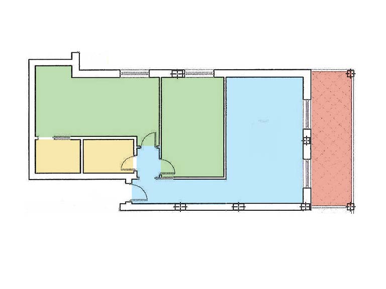 Basic three-room plan