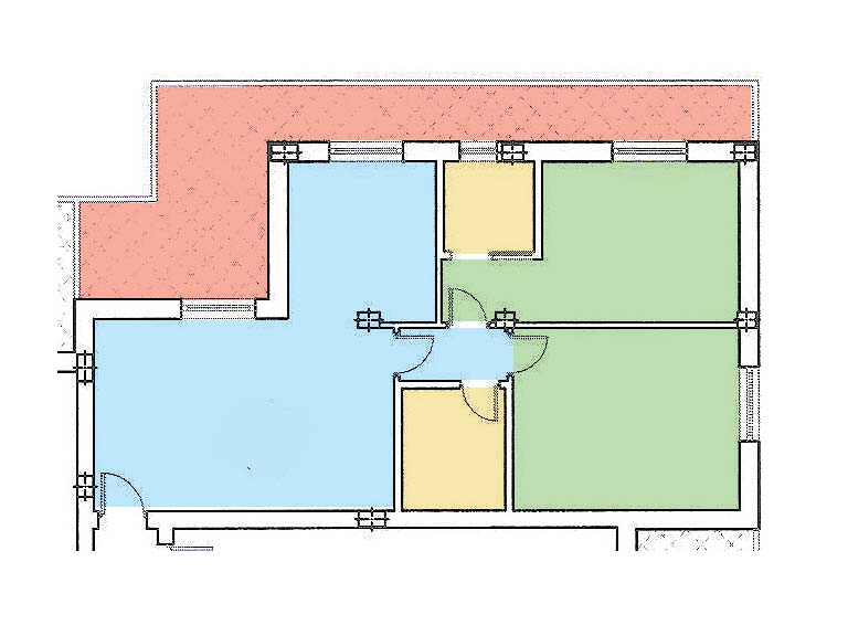 Garden three-room plan